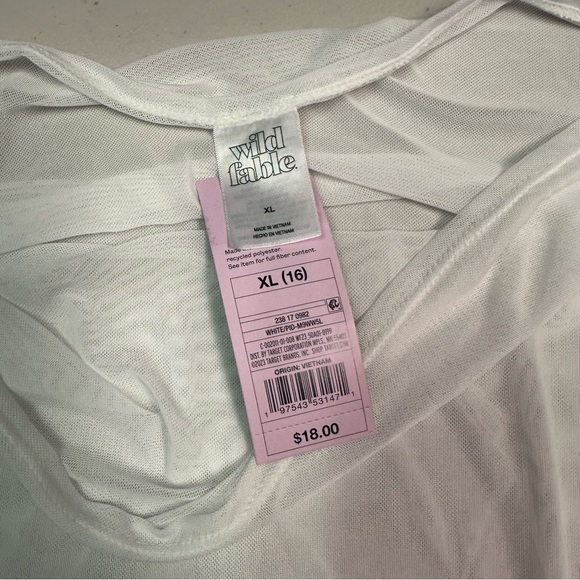 Wild Fable Women’s White Mesh Top and Pants Size XL - Picture 7 of 8